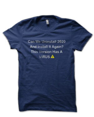 Coronavirus Navy Blue T-Shirt