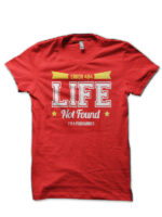 Error 404 Life Not Found Red T-Shirt