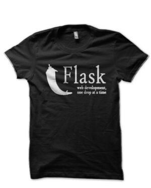 Flask Python Black T-Shirt