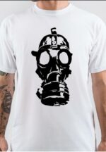 Gas Mask Art White T-Shirt