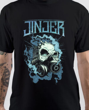 Gasmask Skull Jinjer Band T-Shirt