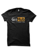 Git Hub Black T-Shirt