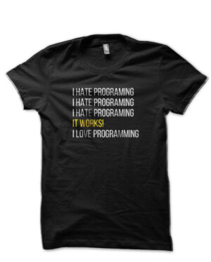 I Hate Programming Black T-Shirt