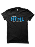 I Know HTML Black T-Shirt