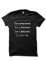 I Write Code Black T-Shirt