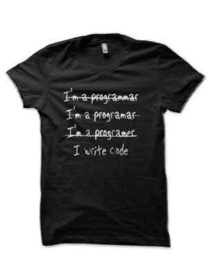 I Write Code Black T-Shirt
