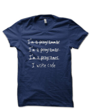 I Write Code Navy Blue T-Shirt