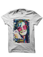 Janis Joplin White T-Shirt