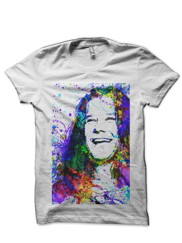 Janis Joplin White T-Shirt