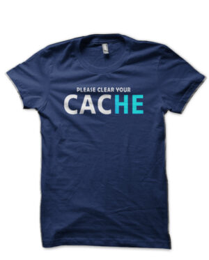 Please Clear Your Cache Navy Blue T-Shirt