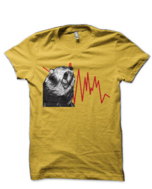 Share market Bear Yellow T-Shirt