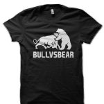 Share market Bull Vs Bear Black T-Shirt