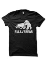 Share market Bull Vs Bear Black T-Shirt