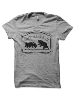 Share Market Bull Vs Bear Grey T-Shirt