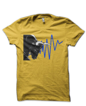 Share Market Bull Yellow T-Shirt