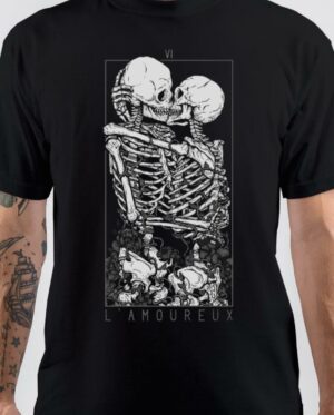 Skeleton The Lovers Black T-Shirt