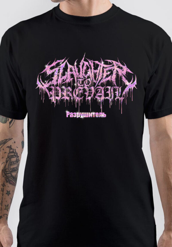 Slaughter to Prevail Pink Demolisher Bling T-Shirt
