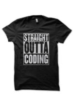 Straight Outta Coding Black T-Shirt