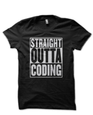 Straight Outta Coding Black T-Shirt