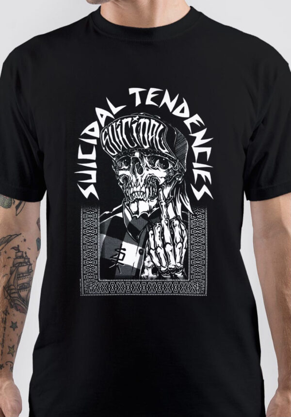 Suicidal Tendencies Band Skull Finger T-Shirt