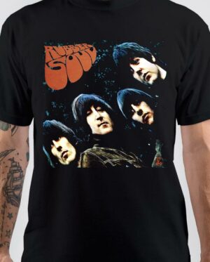 The Beatles Rubber Soul Black T-Shirt