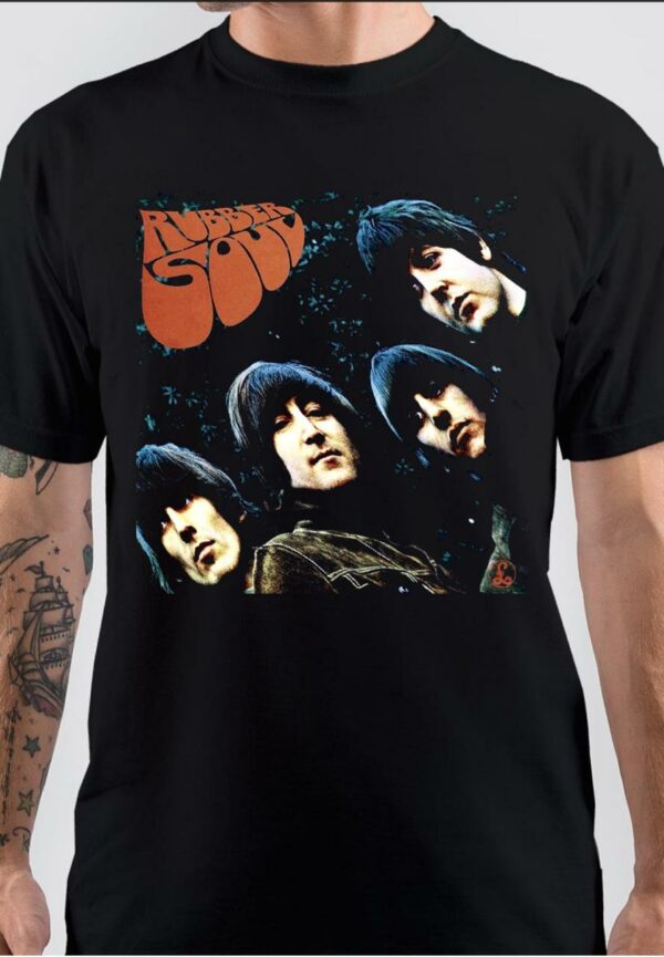 The Beatles Rubber Soul Black T-Shirt