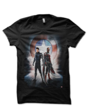 The Falcon And The Winter Soldier Black T-Shirt