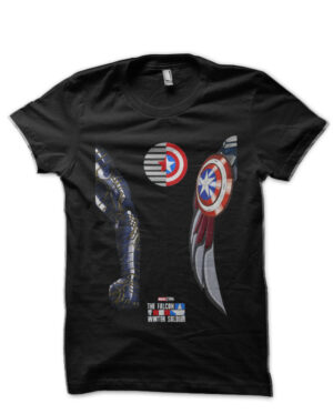 The Falcon And The Winter Soldier Black T-Shirt