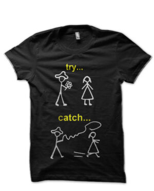 Try Catch Black T-Shirt