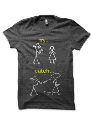 Try Catch Charcoal Grey T-Shirt