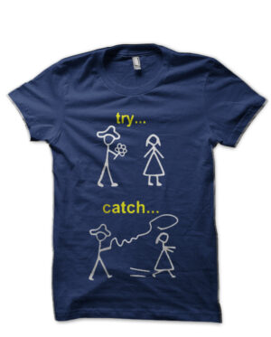 Try Catch Navy Blue T-Shirt