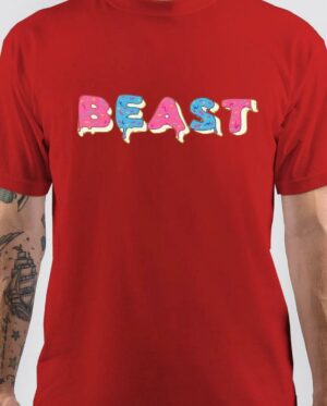 mr beast red tshirt