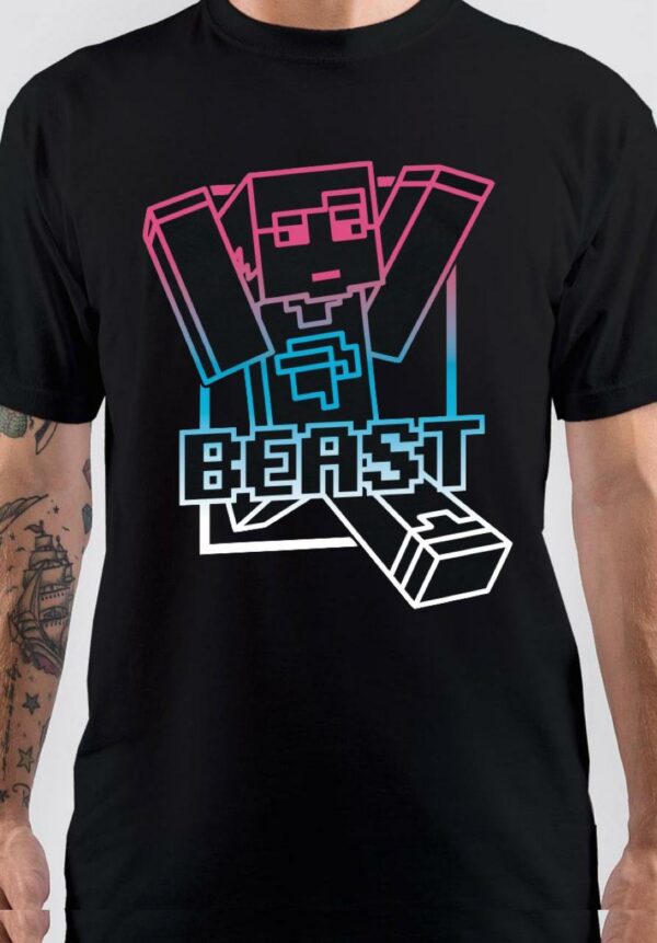 mr beast black tshirt