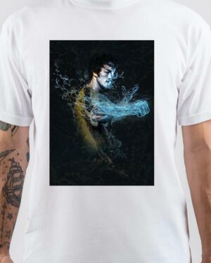 Bruce Lee Water Poster White T-Shirt