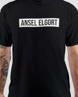 Ansel Elgort Black Tshirt