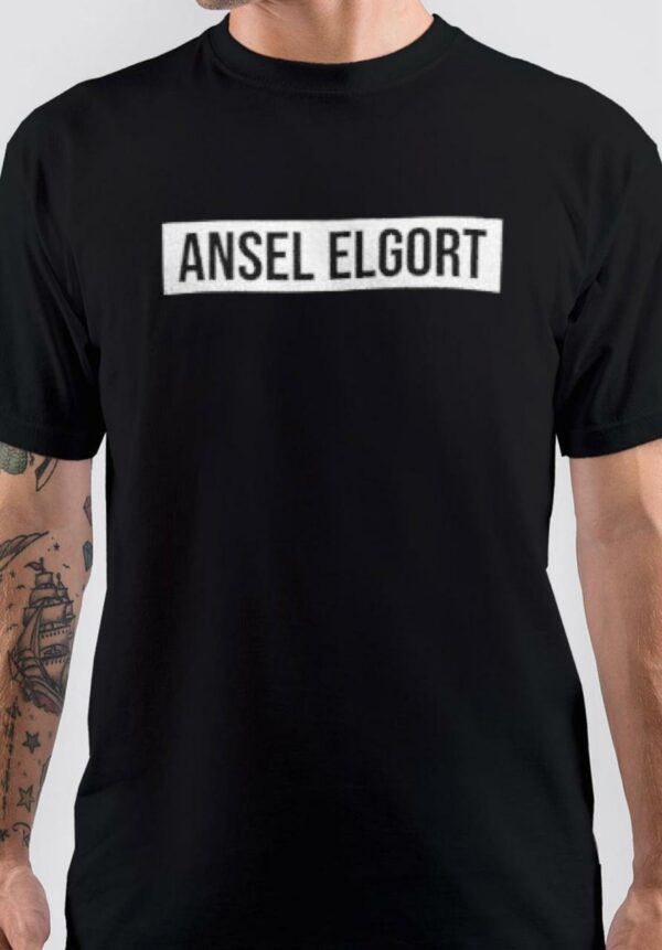 Ansel Elgort Black Tshirt