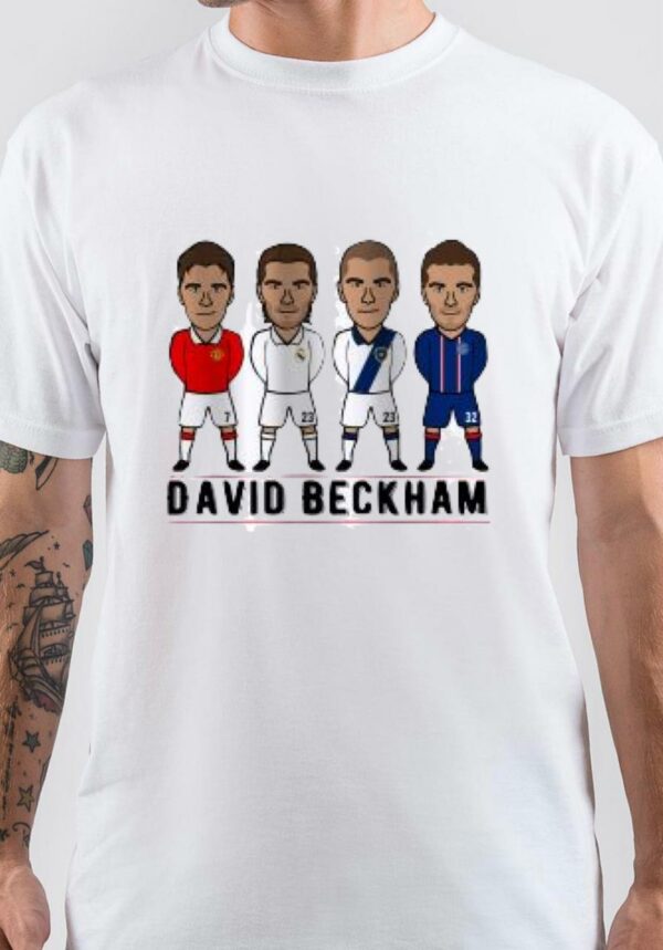 David Beckham White T-Shirt