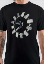 Satellite print Black T-Shirt