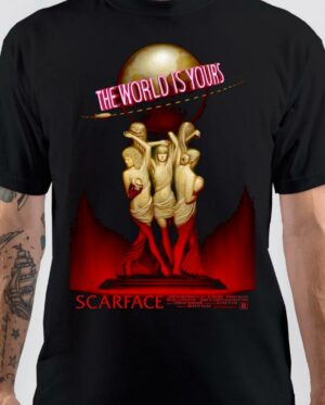 Art pictures Scarface poster- The World is Yours Black T-Shirt