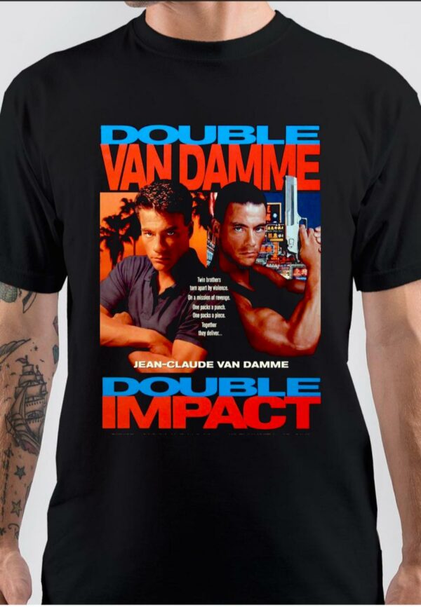 Double Impact Black T-Shirt