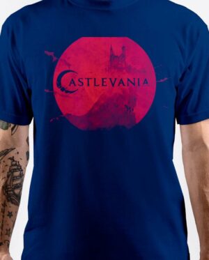 Castlevania printed Blue T-Shirt
