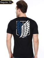 Shingeki no Kyojin (Attack on Titan) black T-Shirt