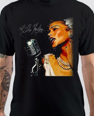 billie holiday art print Black T-Shirt