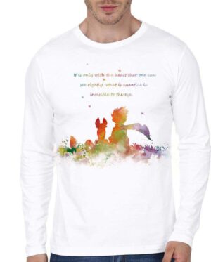 Little Prince Art Print Full Sleeve White T-Shirts