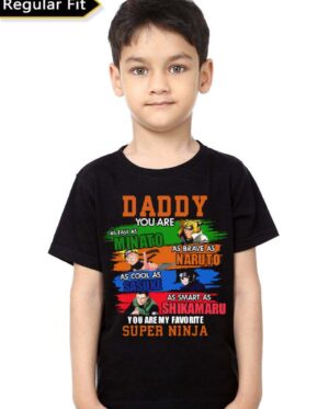 Naruto kids Black T-Shirt