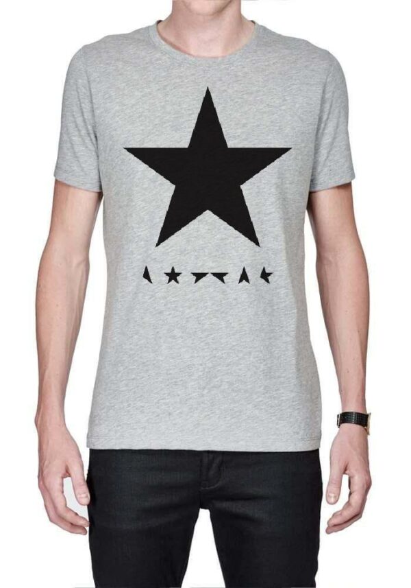 David Bowie Blackstar Half Sleeve Grey Melange T-Shirt