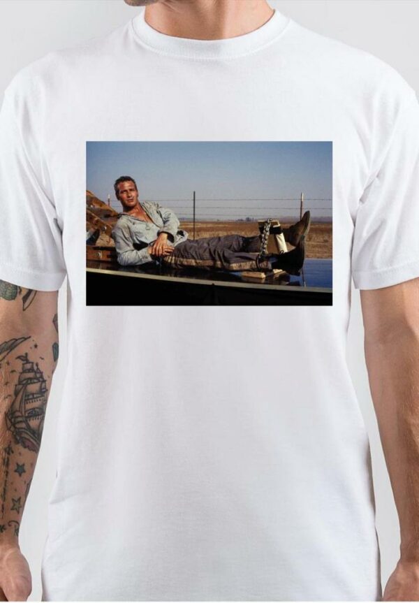 Cool Hand Luke Half Sleeve White T-Shirt