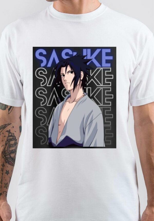 Sasuke Uchiha Naruto White T-Shirt