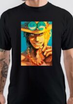 One Piece Ace X Black T-Shirt