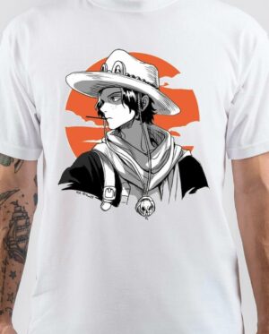 One Piece Ace X White T-Shirt